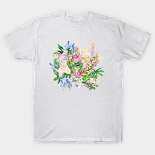 Spring garden pink flowers T-Shirt